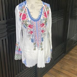 Johnny Was Women’s Harmonia Floral Mock Turtleneck Top Multicolor Size XL NWT